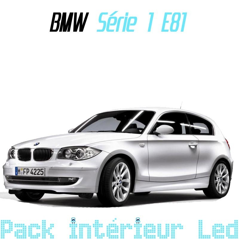 Pack FULL LED intérieur BMW Série 1 E81, E82, E87, E88 (Kit ampoules blanc  pur)