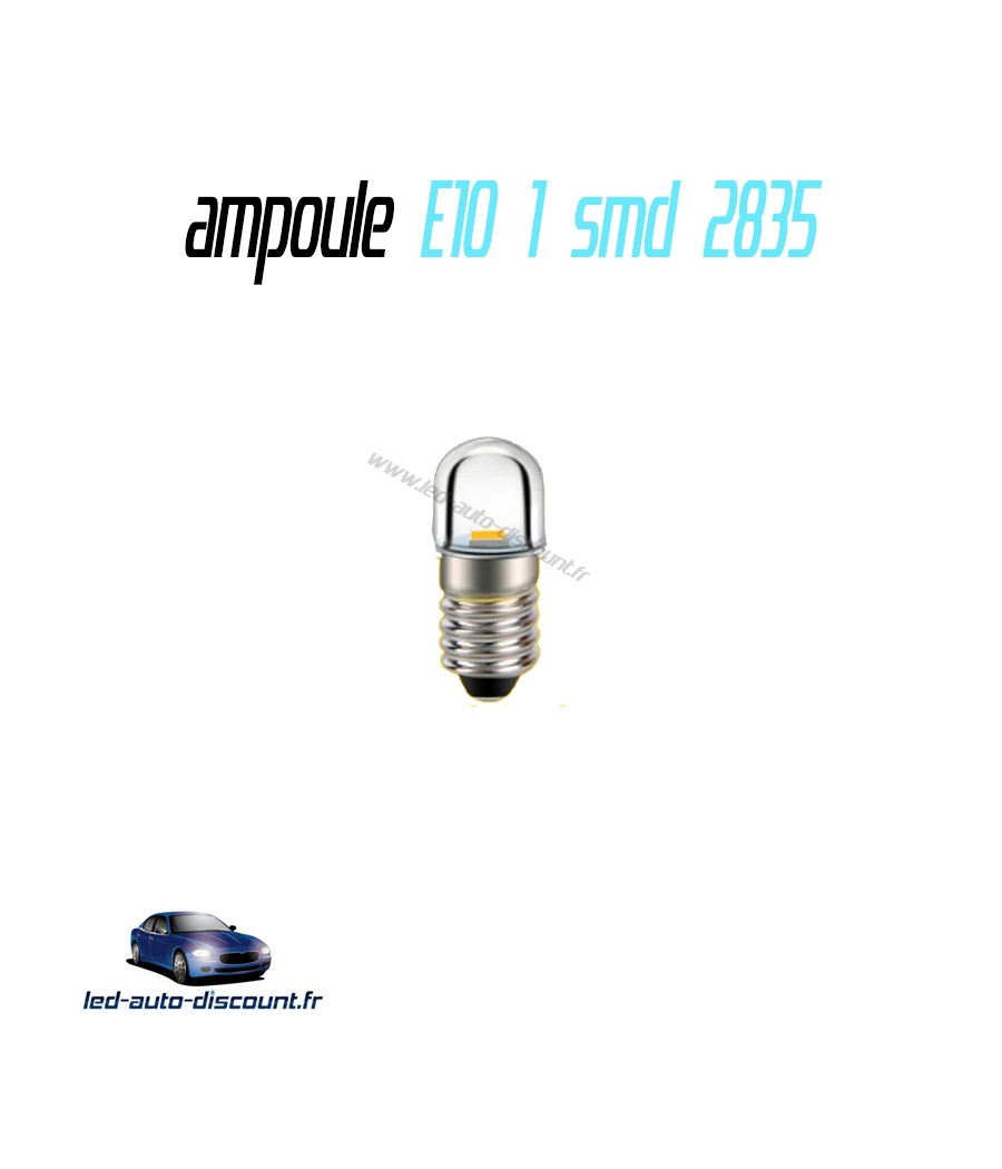 Ampoule led E10 12v 100Lm - (1SMD-2835)